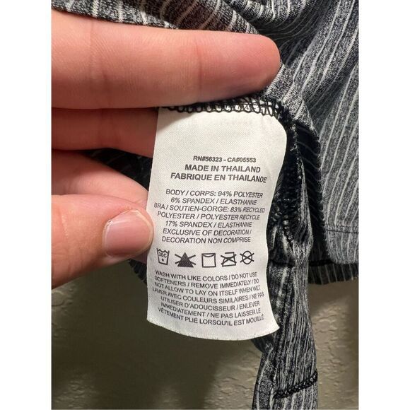 Nike Dri-Fit Grey Striped Kids Tank Top Little Girls Size Small - Picture 8 of 8